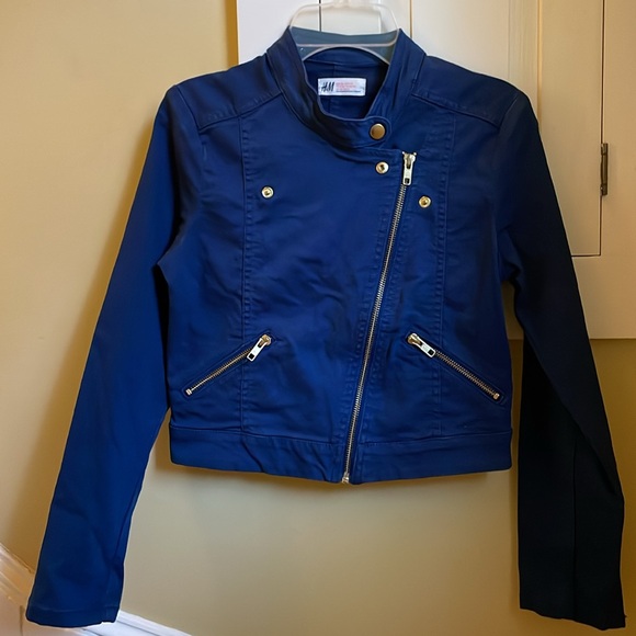 H&M Lightweight Canvas Biker-Style Jacket - Picture 3 of 6